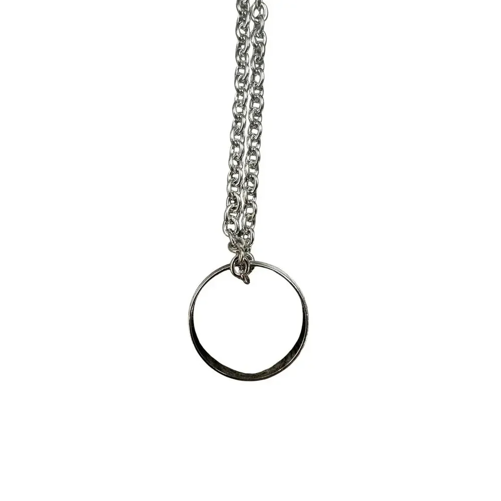 Andrew Christian Silver Ring Necklace — One Size